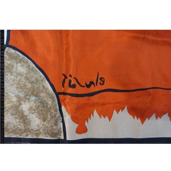 Vintage Signed Picasso Silk Scarf - Picture 4 of 4